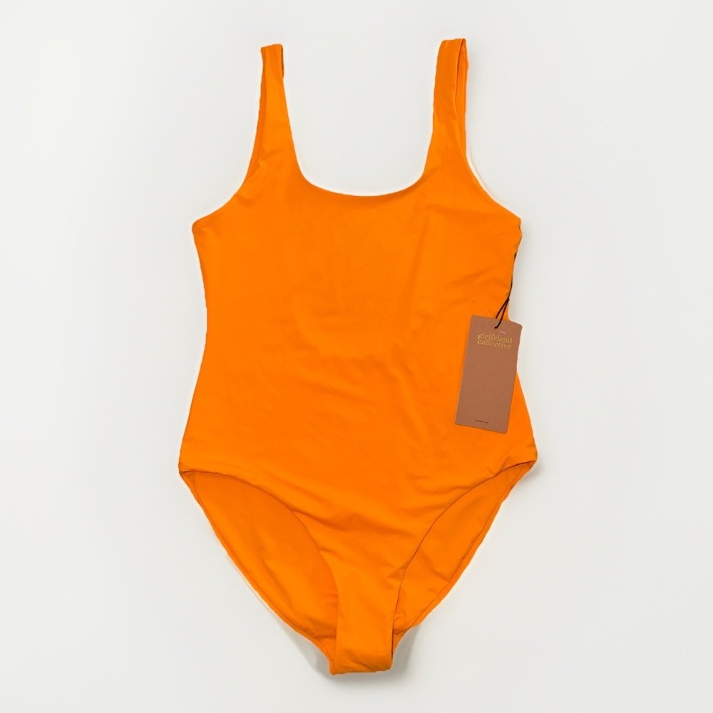 Girlfriend Collective One Piece Swimsuit Size Medium Orange NWT